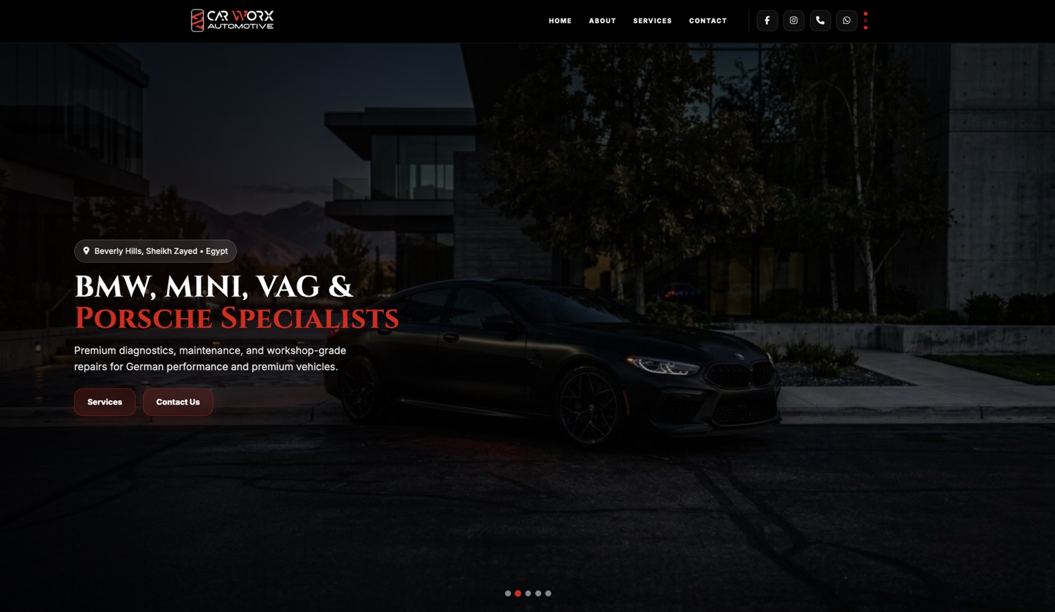 Carworx automotive website